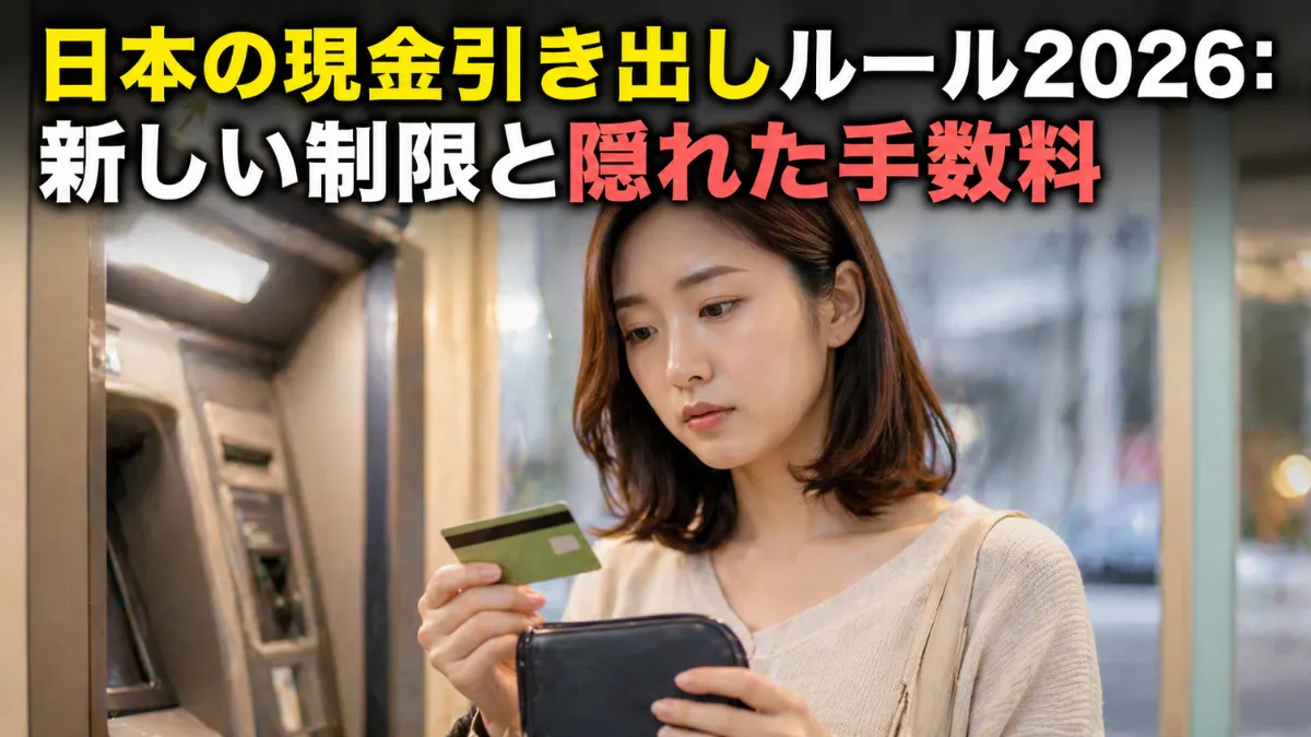 日本の現金引き出しルール2026：新しい制限と隠れた手数料