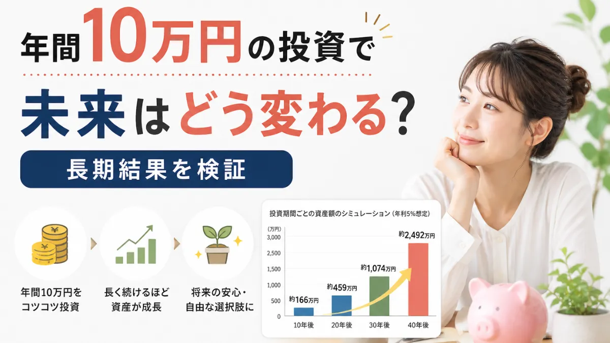 年間10万円の投資で未来はどう変わる？長期結果を検証