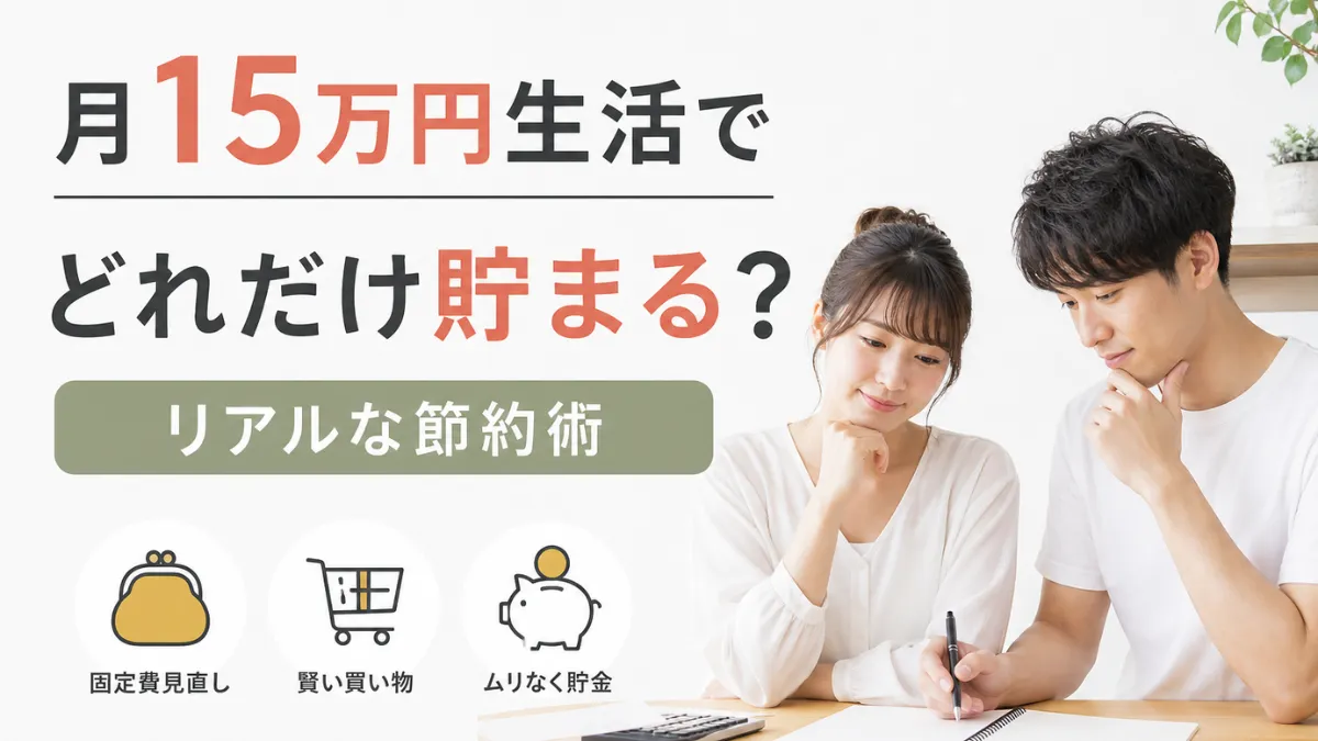 月15万円生活でどれだけ貯まる？リアルな節約術